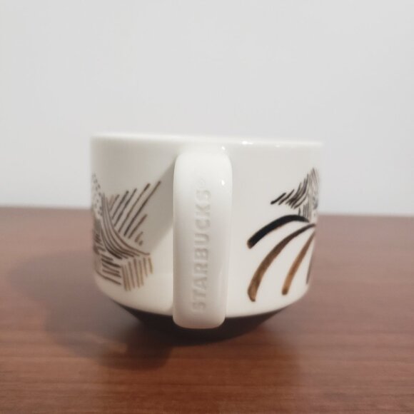 Starbucks Mug 2014 Collectable Coffee New Bone China Paint Design White Like New - Picture 4 of 7